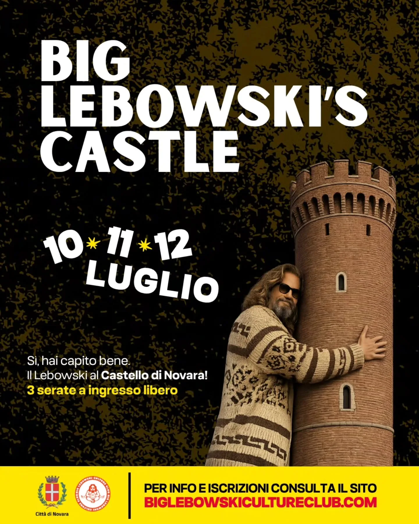 Big Lebowski's Castle – 10, 11 e 12 luglio 2026 al Castello di Novara