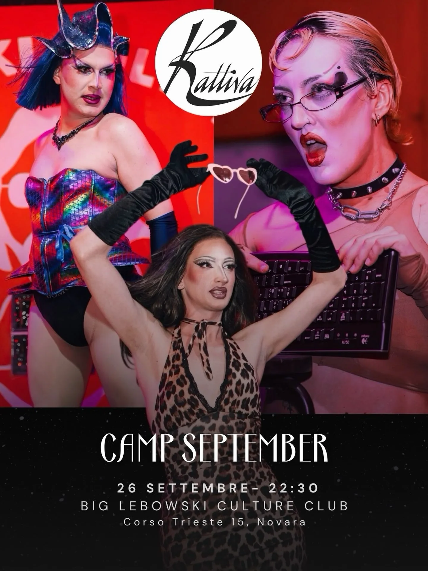 Kattiva, il party LGBTQIA+ di Novara – 26 settembre 2026 al Big Lebowski Culture Club