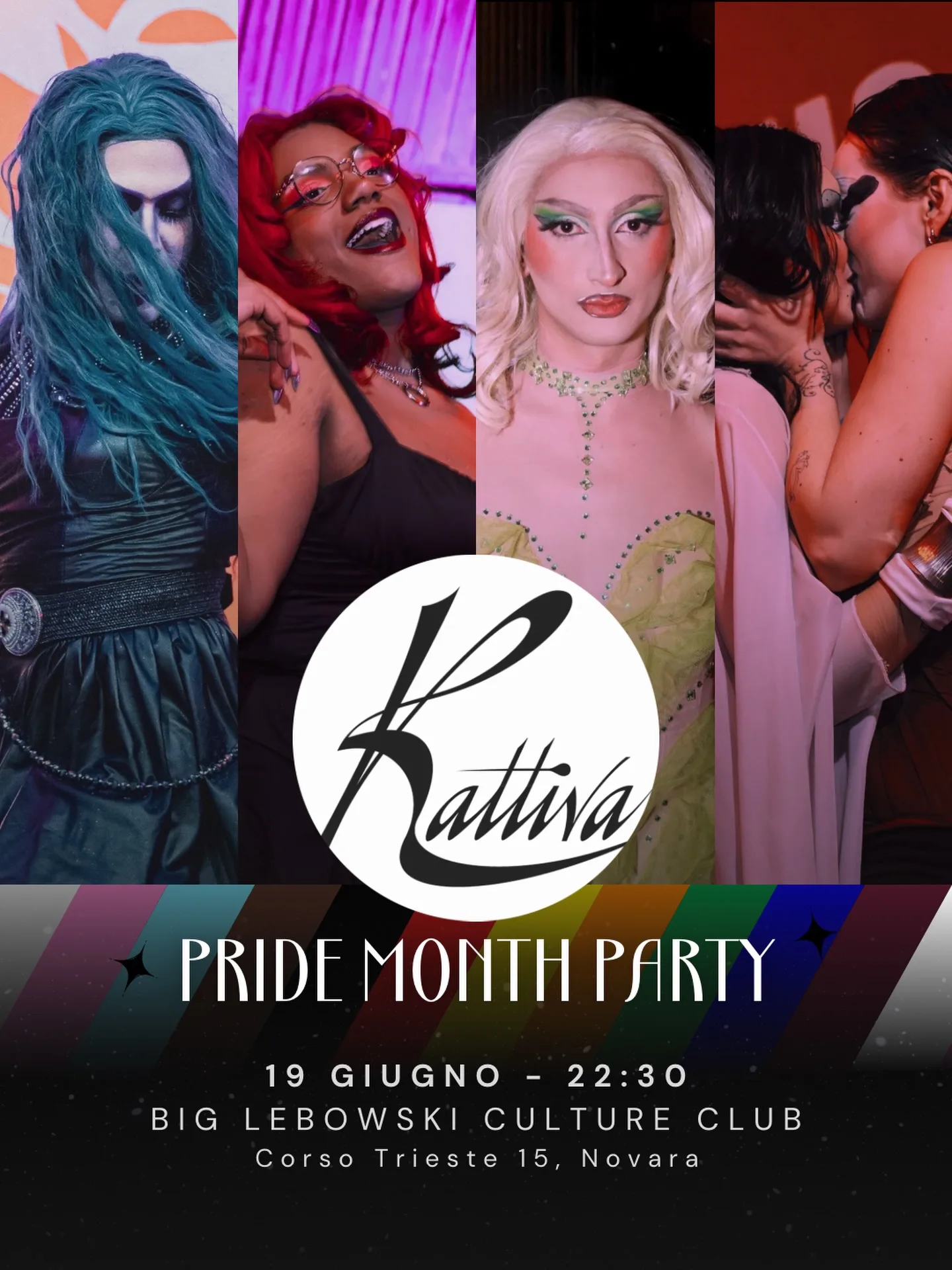 Kattiva Pride Edition, il party LGBTQIA+ di Novara – 19 giugno 2026 al Big Lebowski Culture Club