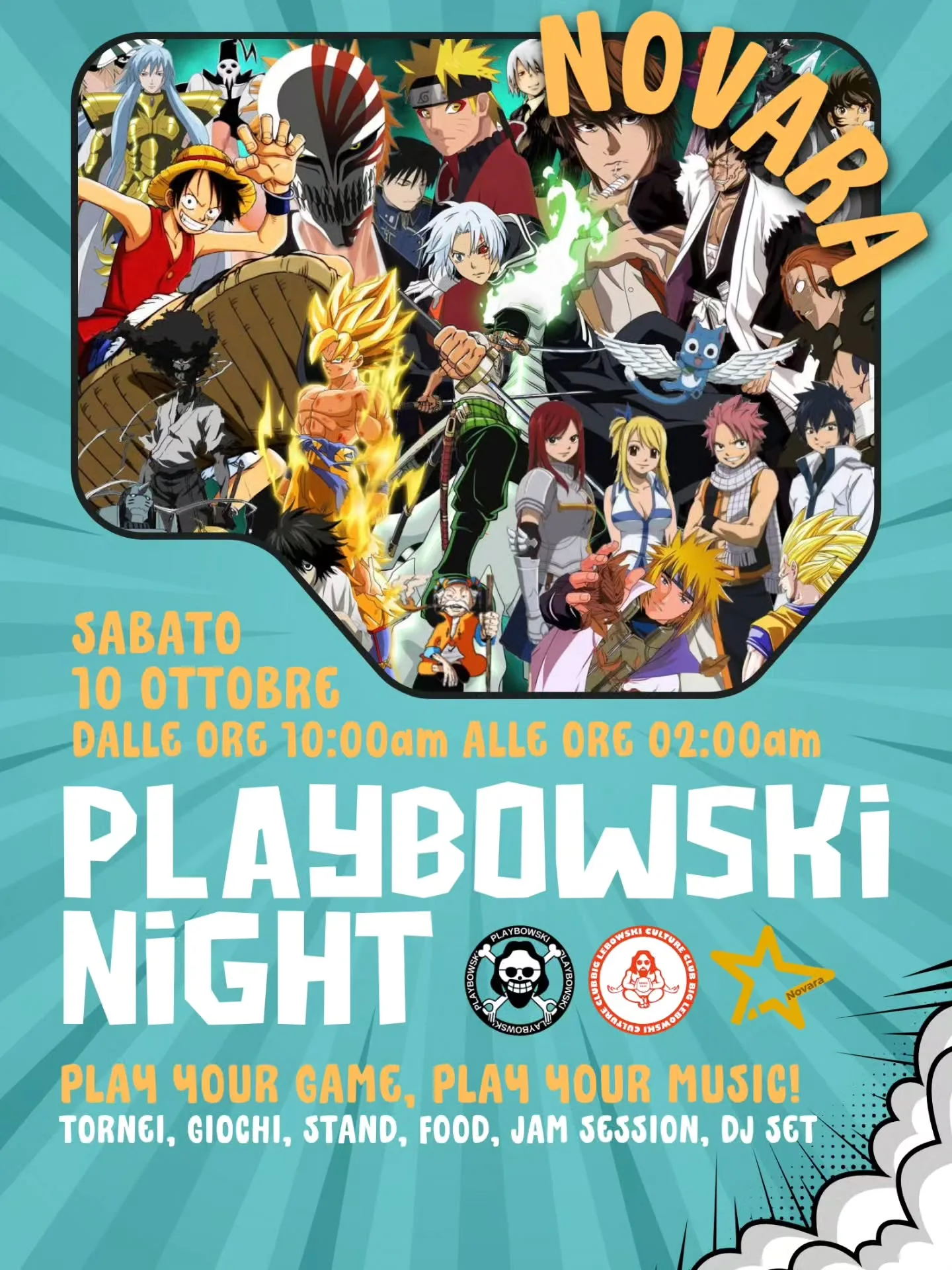 Playbowski Night con Playbowski, Starshop e Big Lebowski – 10 ottobre 2026